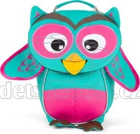 Batůžek pro nejmenší Affenzahn Olivia Owl small - turquoise - náhled 1