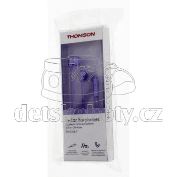 Thomson sluchátka s mikrofonem EAR3008 Piccolino, mini špunty, fialová 132636 - náhled 5