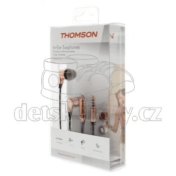 Thomson sluchátka s mikrofonem EAR3207, měděná/černá 132526 - náhled 3