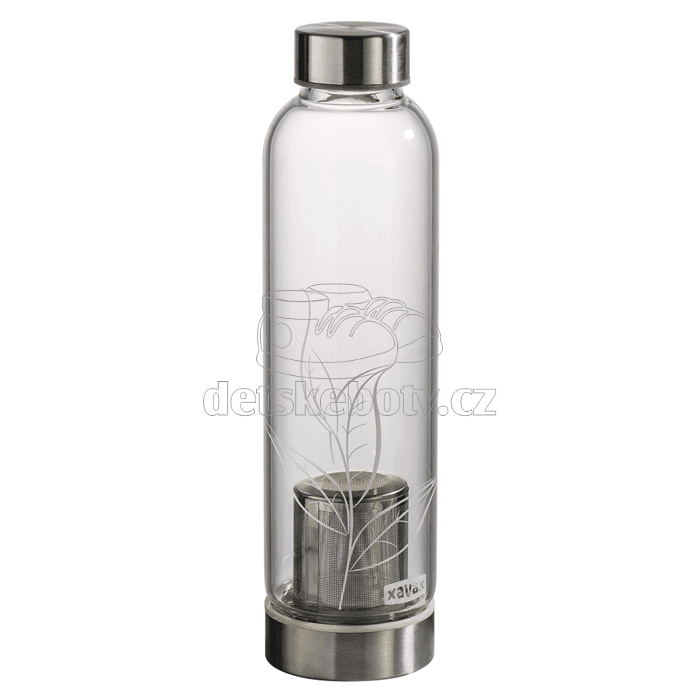 Xavax skleněná lahev na nápoje, 500 ml, se sítkem a neoprenovým obalem - náhled 2