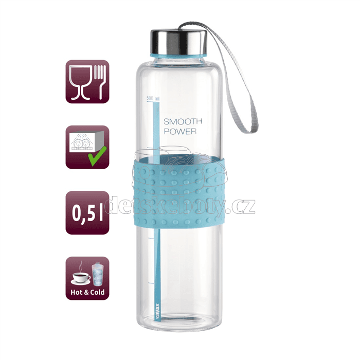 Xavax Smooth Power, skleněná lahev na nápoj, 0,5 l - náhled 2