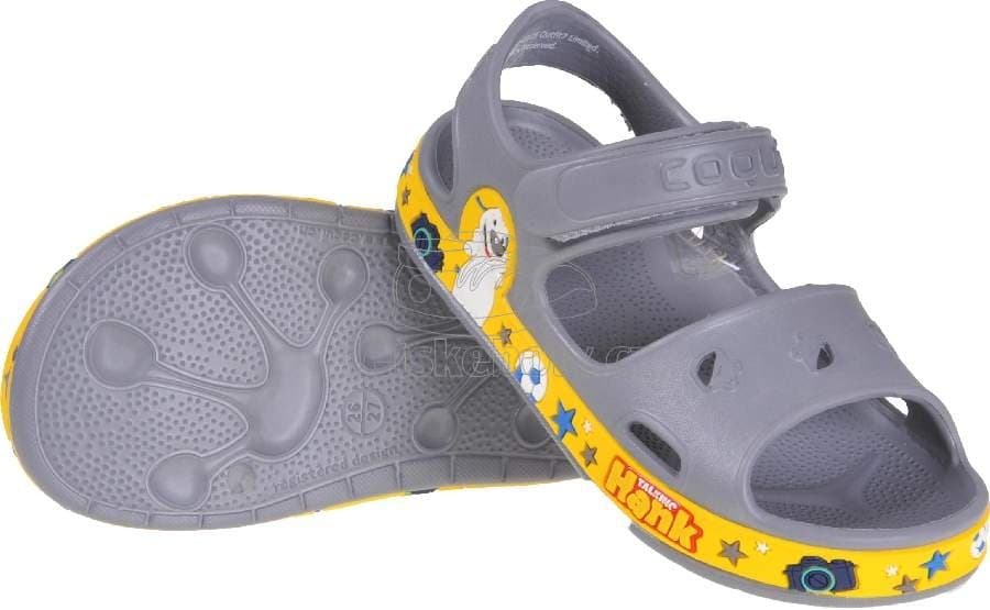 Dětské plážovky Coqui 8851 grey/yellow Velikost: 21-22 - náhled 4