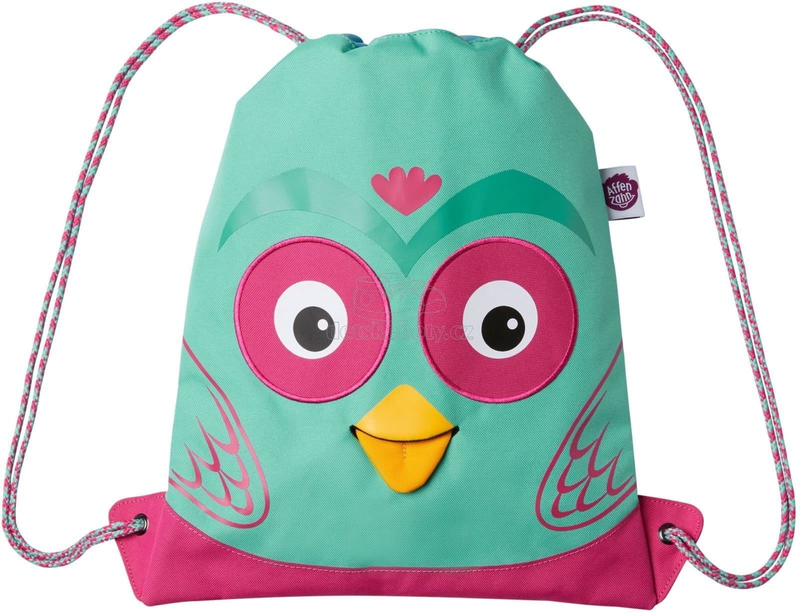 Dětský batůžek Affenzahn Kids Sportsbag Owl - turquoise - náhled 3