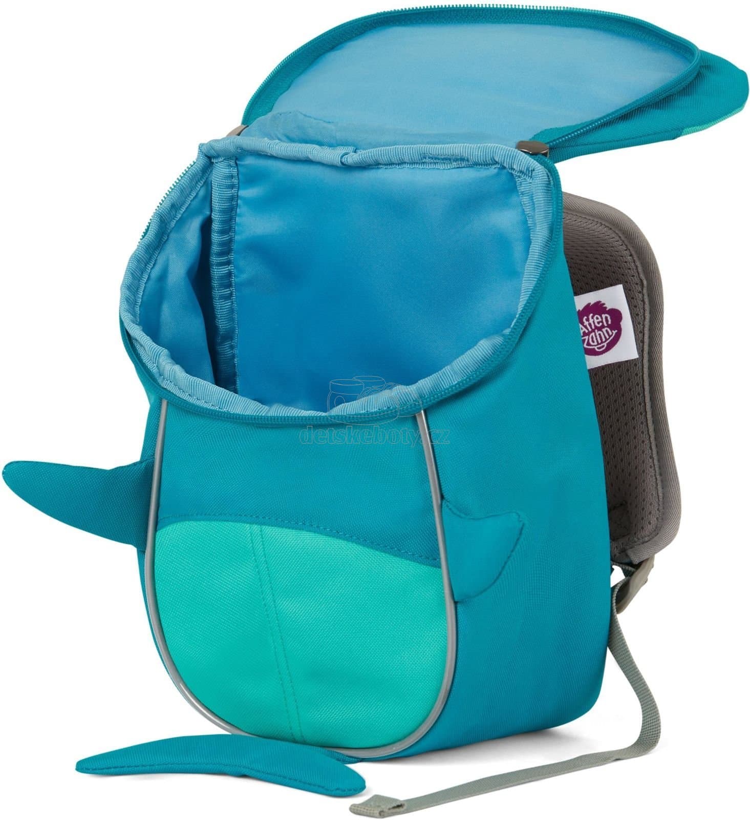 Batůžek pro nejmenší Affenzahn Small Friend Shark - turquoise - náhled 5