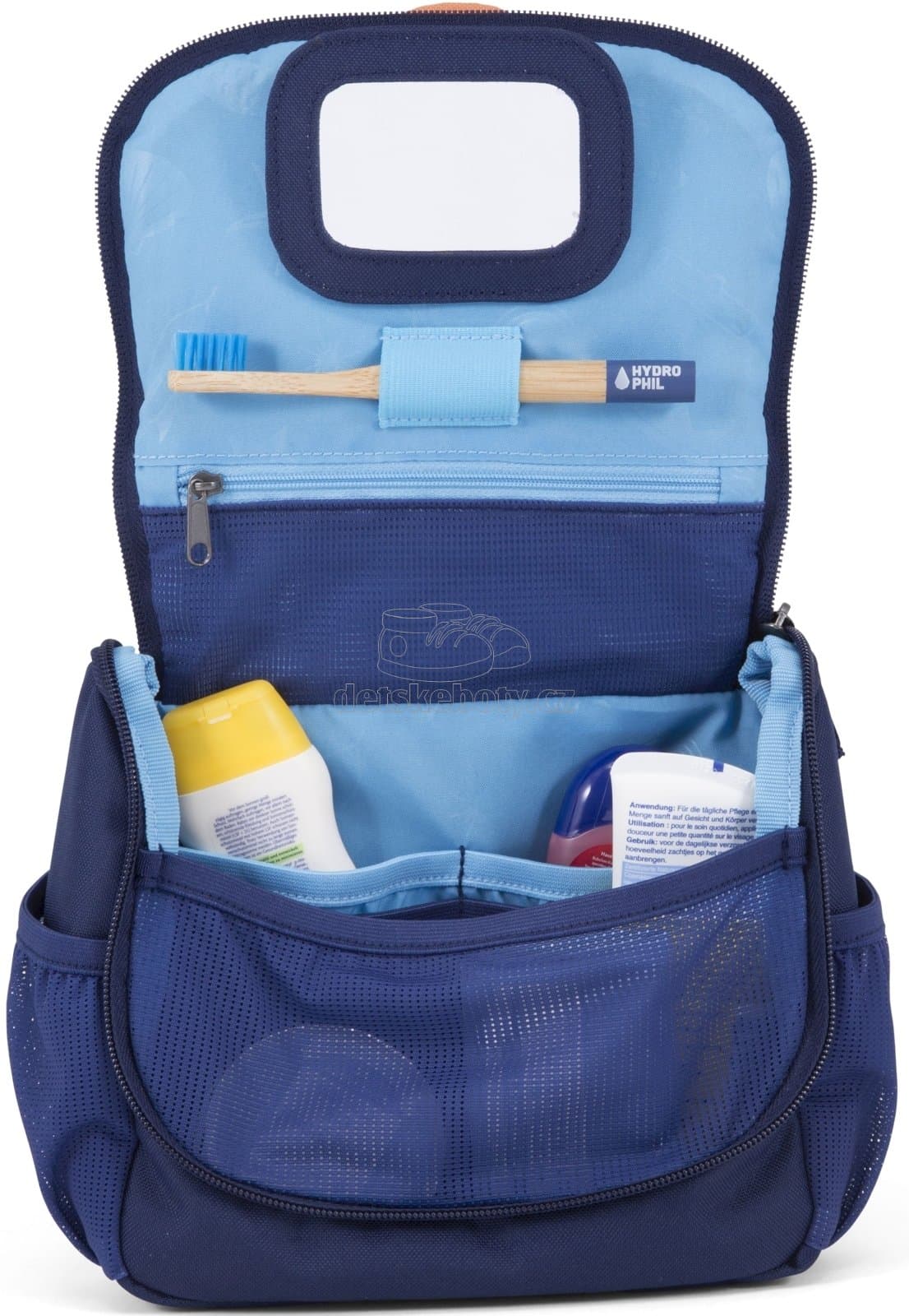 Dětská kosmetická taštička Affenzahn Washbag Bobo Bear - petrol - náhled 5