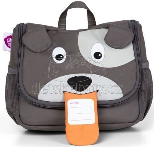 Dětská kosmetická taštička Affenzahn Washbag Dog David - grey - náhled 4