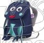 Batůžek pro nejmenší Affenzahn Oliver Octopus small - petrol - náhled 2