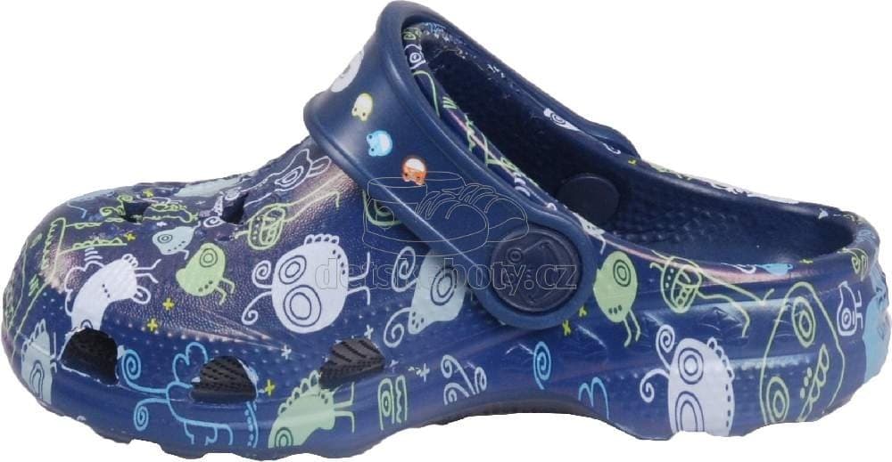 Dětské plážovky Coqui 8715 navy monster Velikost: 23-24 - náhled 2