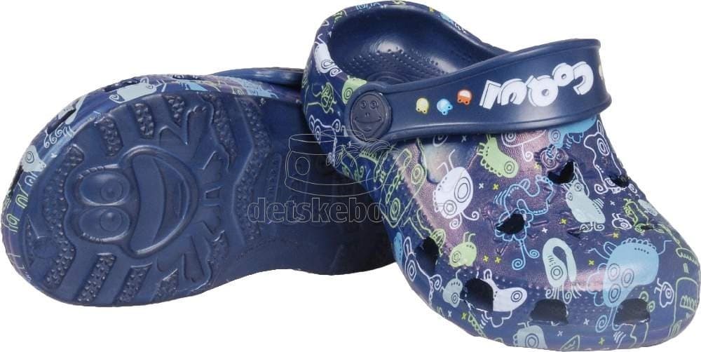 Dětské plážovky Coqui 8715 navy monster Velikost: 23-24 - náhled 3