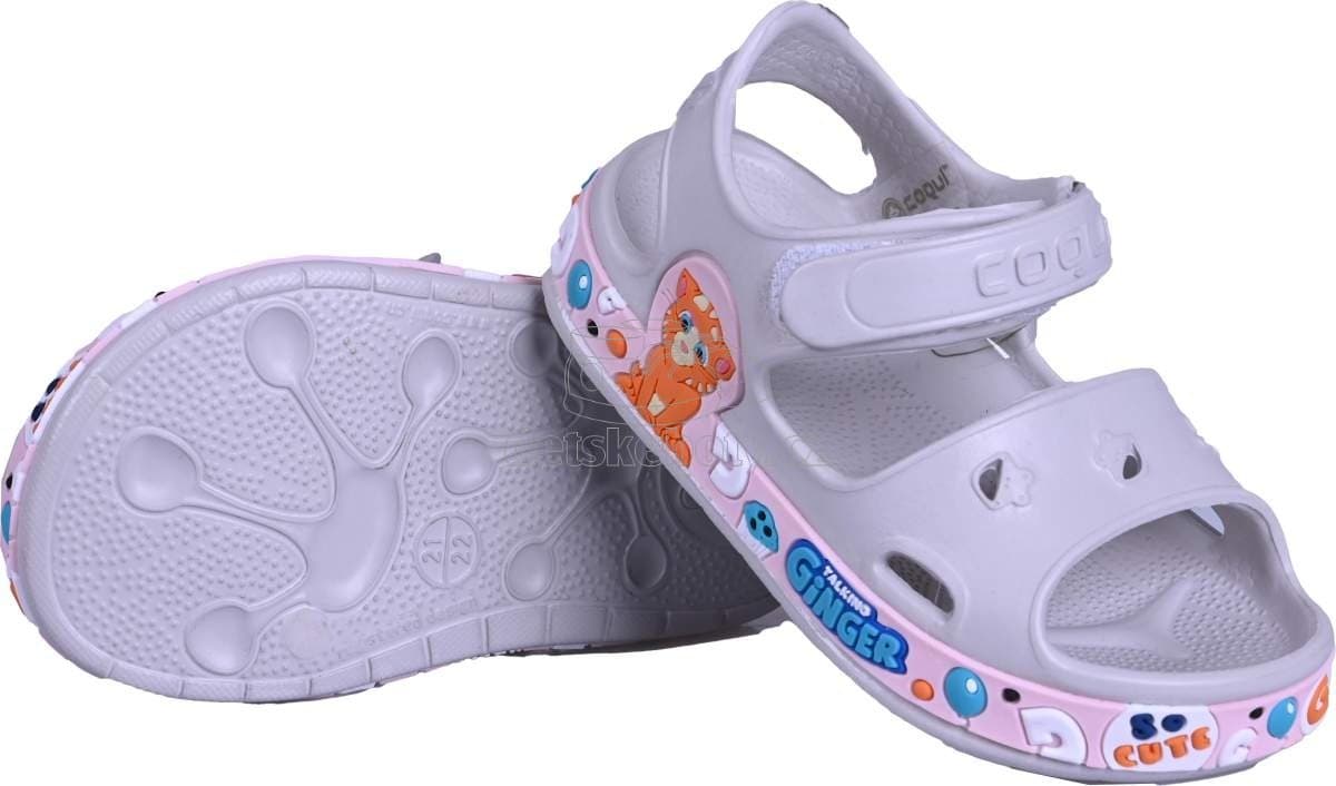 Dětské plážovky Coqui 8851 Stone/Pink Velikost: 21-22 - náhled 3