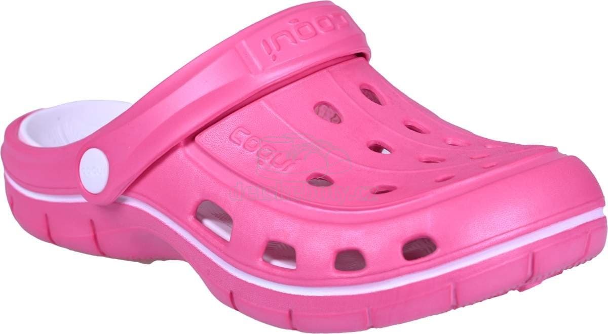 Dětské plážovky Coqui 6352 Fuchsia/White Velikost: 40 - náhled 1