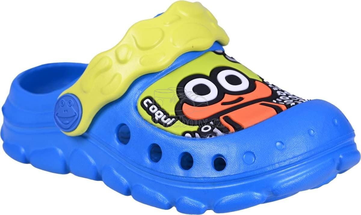 Dětské plážovky Coqui 9383 Sea Blue/Citrus Velikost: 21-22 - náhled 1