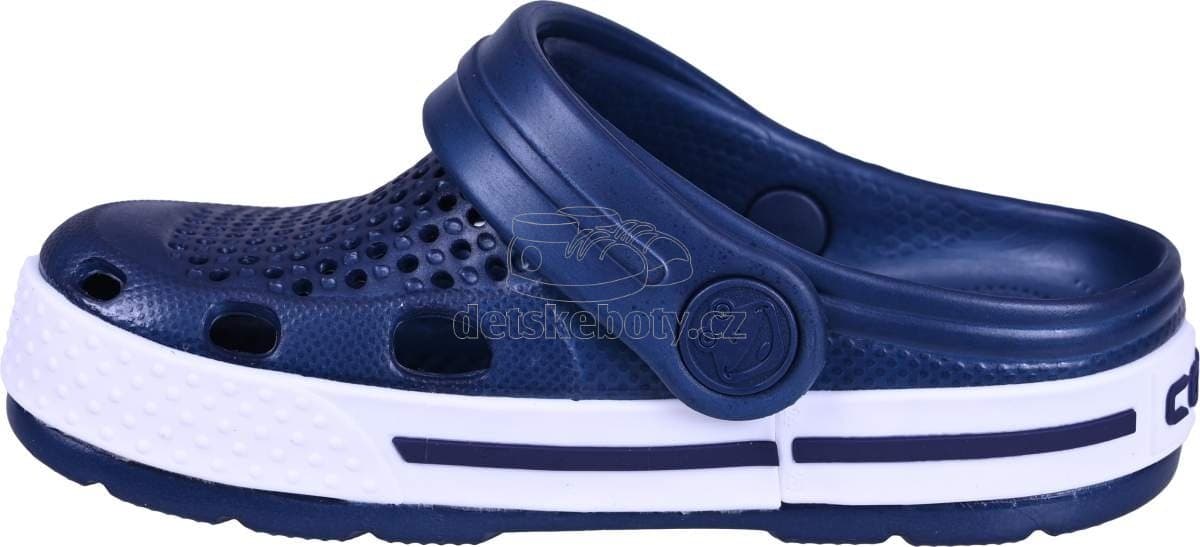 Dětské plážovky Coqui 6423 Navy/White Navy Velikost: 28-29 - náhled 2