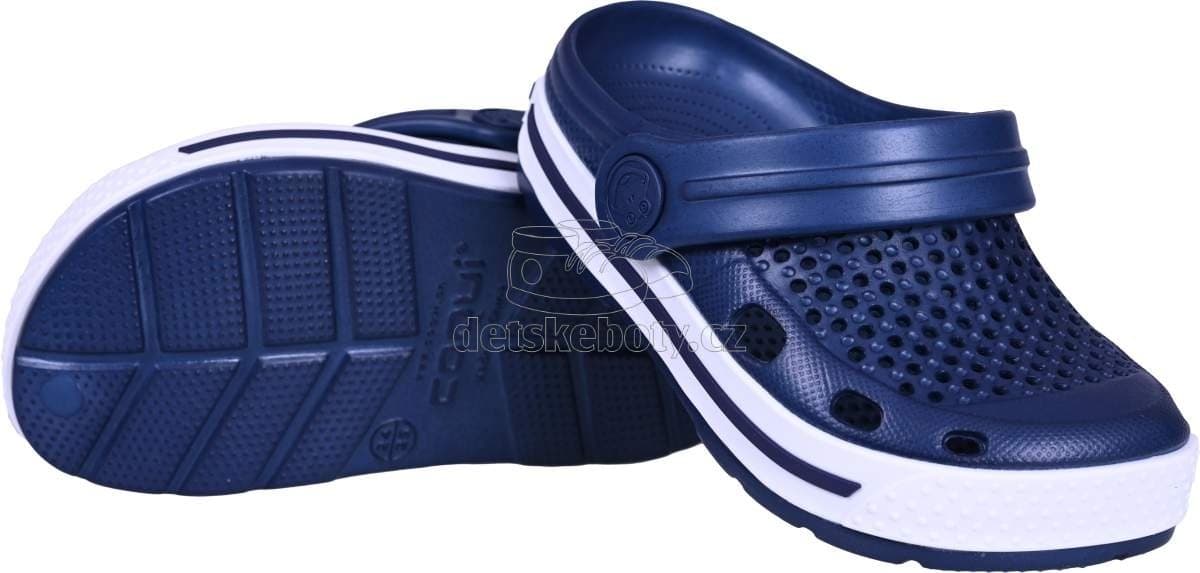 Dětské plážovky Coqui 6423 Navy/White Navy Velikost: 28-29 - náhled 3