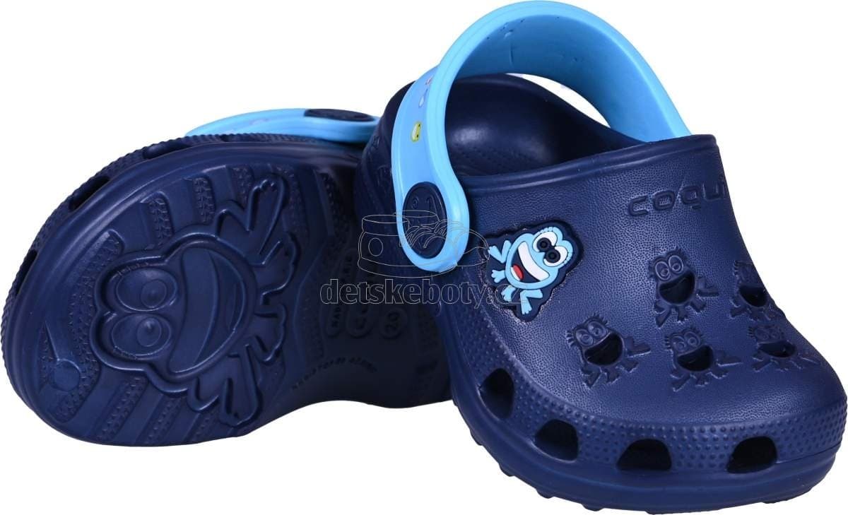 Dětské plážovky Coqui 8701 Navy/Blue Velikost: 20-21 - náhled 3