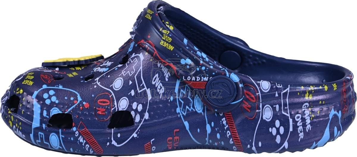 Dětské plážovky Coqui 8115 Navy Game+Amulet Velikost: 28-29 - náhled 2