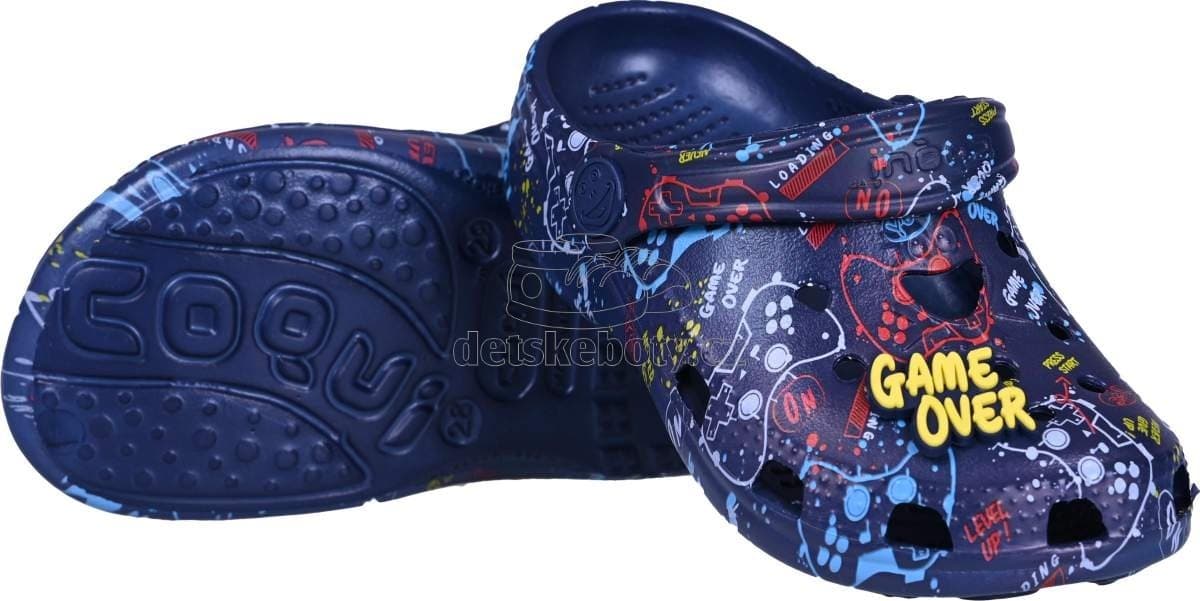 Dětské plážovky Coqui 8115 Navy Game+Amulet Velikost: 28-29 - náhled 3