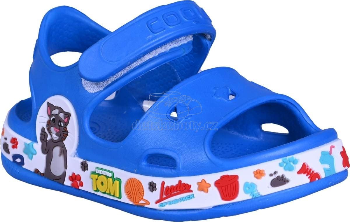 Dětské plážovky Coqui 8851 Sea blue/White Velikost: 21-22 - náhled 1