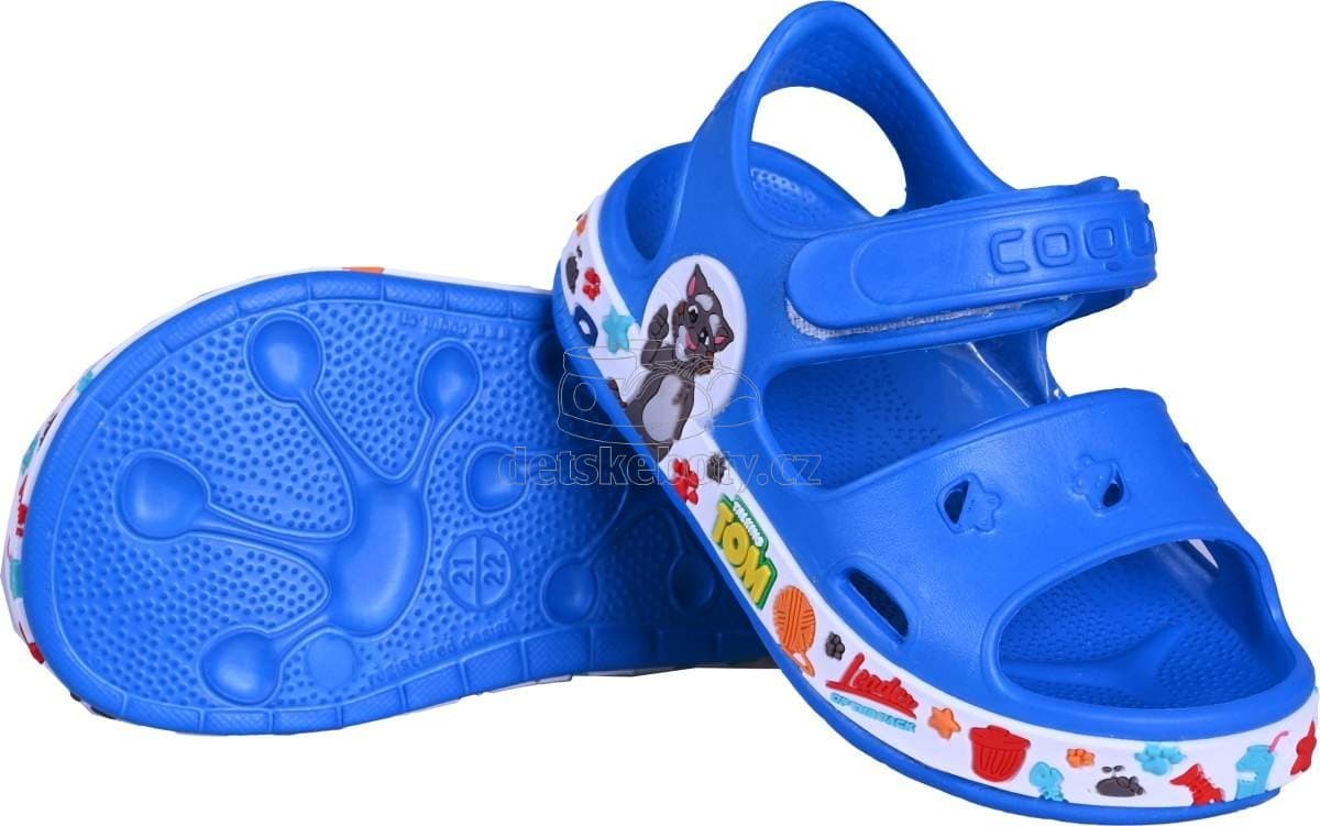 Dětské plážovky Coqui 8851 Sea blue/White Velikost: 21-22 - náhled 3