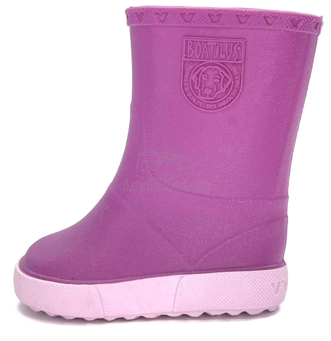 Dětské holinky Boatilus Nautic fuxia/růžová Velikost: 23 - náhled 2