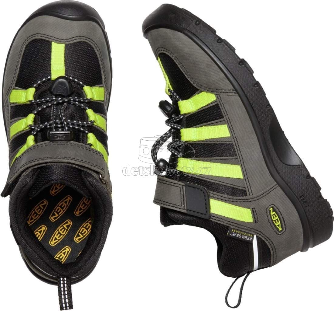 Dětské celoroční boty Keen Hikeport 2 Low WP Children black/evening primrose Velikost: 27-28 - náhled 4