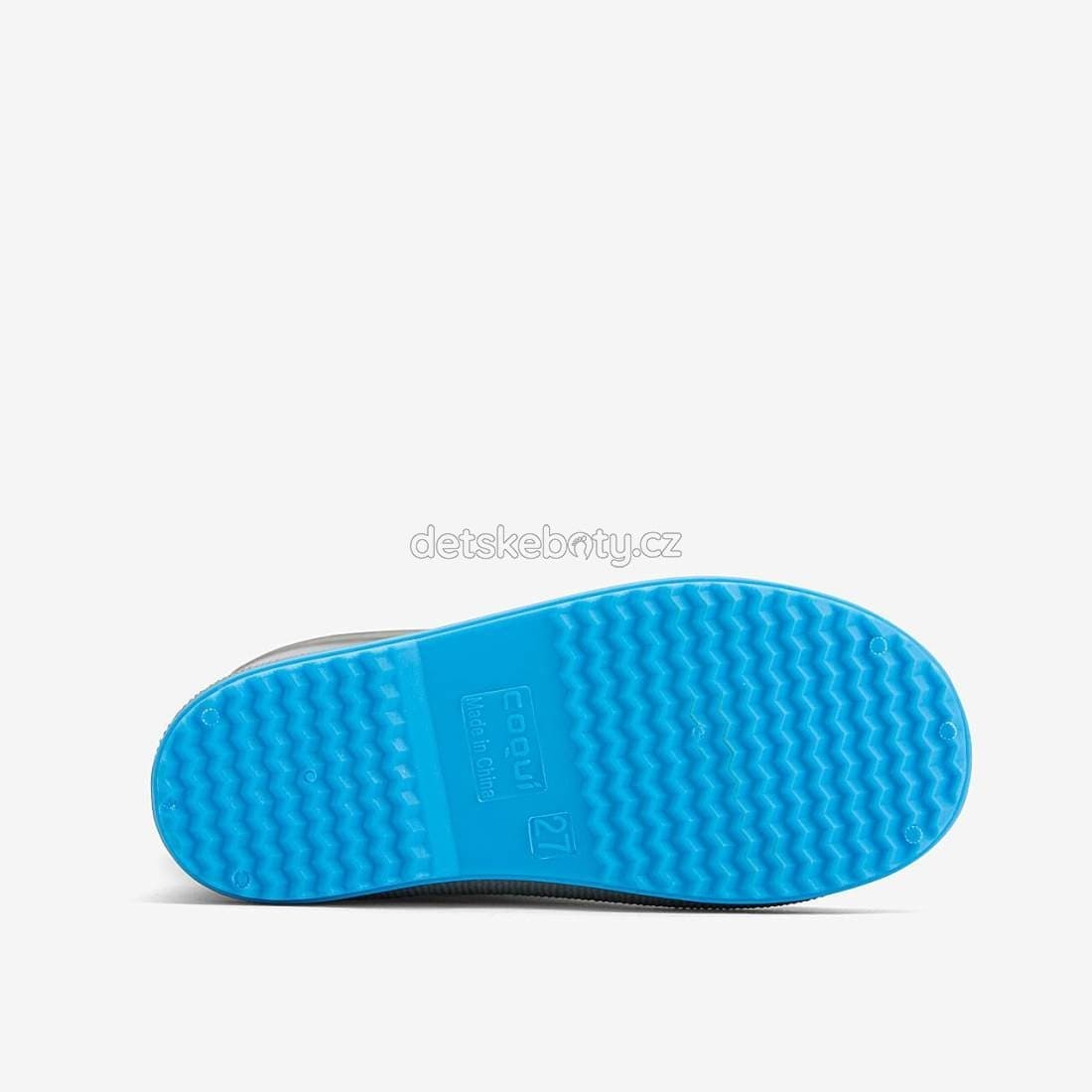 Dětské holinky Coqui 8505 Mid.grey/New Blue Velikost: 24 - náhled 4