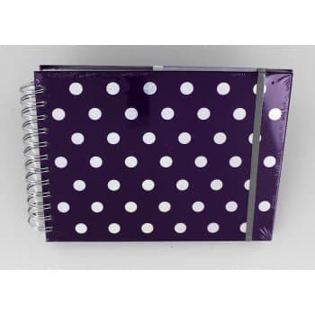 Hama album klasické spirálové TWINKLE 24x17 cm, 50 stran, fialová, bílé listy - náhled 3