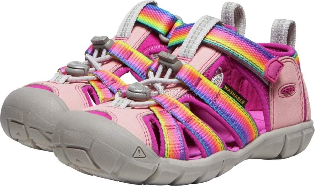 Dětské sandály Keen Seacamp II CNX YOUTH rainbow/festival fuchsia Velikost: 38 - náhled 4