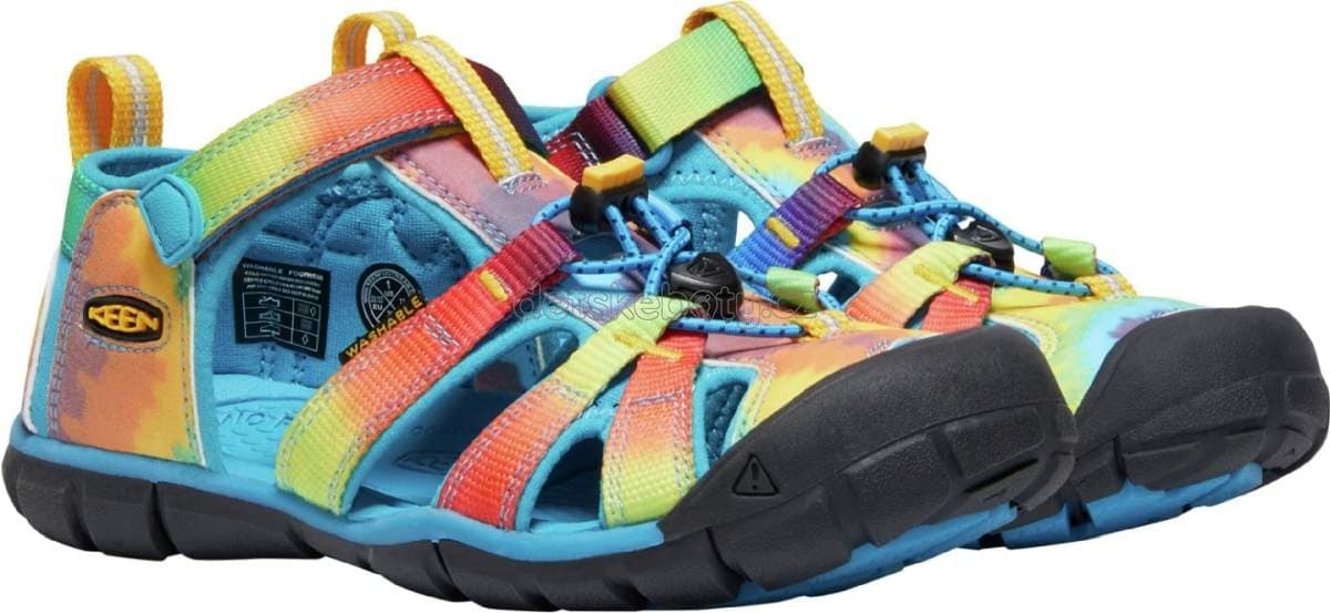 Dětské sandály Keen Seacamp II CNX YOUTH vivid blue/original tie dye Velikost: 39 - náhled 4