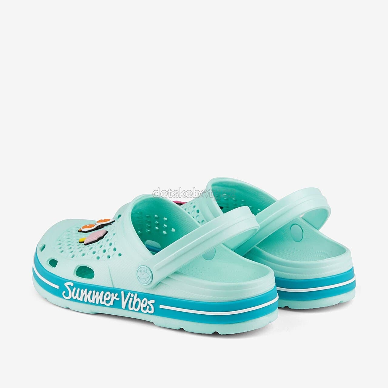 Dětské plážovky Coqui 6423 mint/turquoise summer Velikost: 24-25 - náhled 3