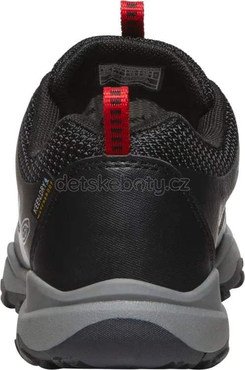 Dětské celoroční boty Keen WANDURO LOW WP YOUTH black/ribbon red Velikost: 32-33 - náhled 5