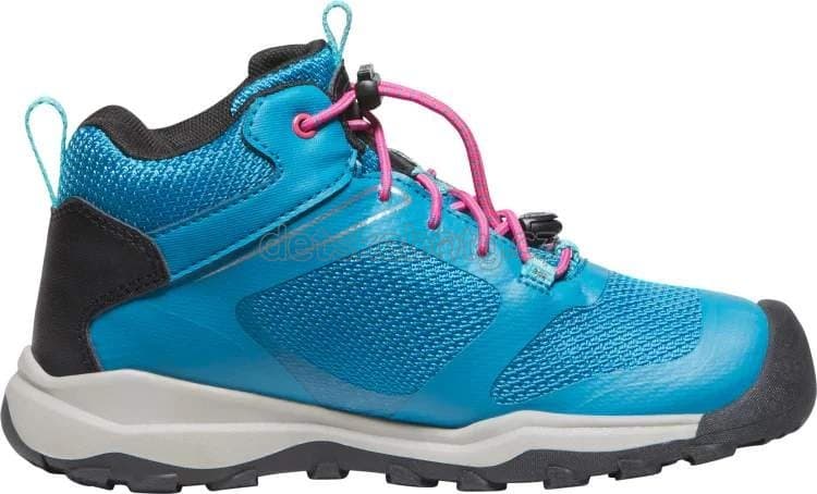 Dětské celoroční boty Keen WANDURO MID WP YOUTH fjord blue/fuchsia purple Velikost: 32-33 - náhled 5
