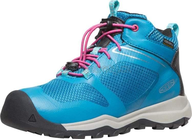 Dětské celoroční boty Keen WANDURO MID WP CHILDREN fjord blue/fuchsia purple Velikost: 31 - náhled 5