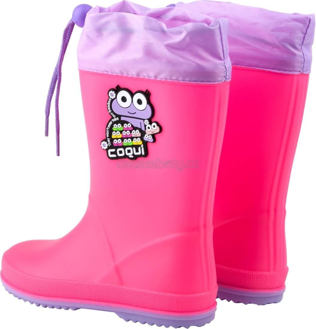 Dětské gumáky Coqui 8508 Lt.fuchsia/Lt.lila Velikost: 24 - náhled 4