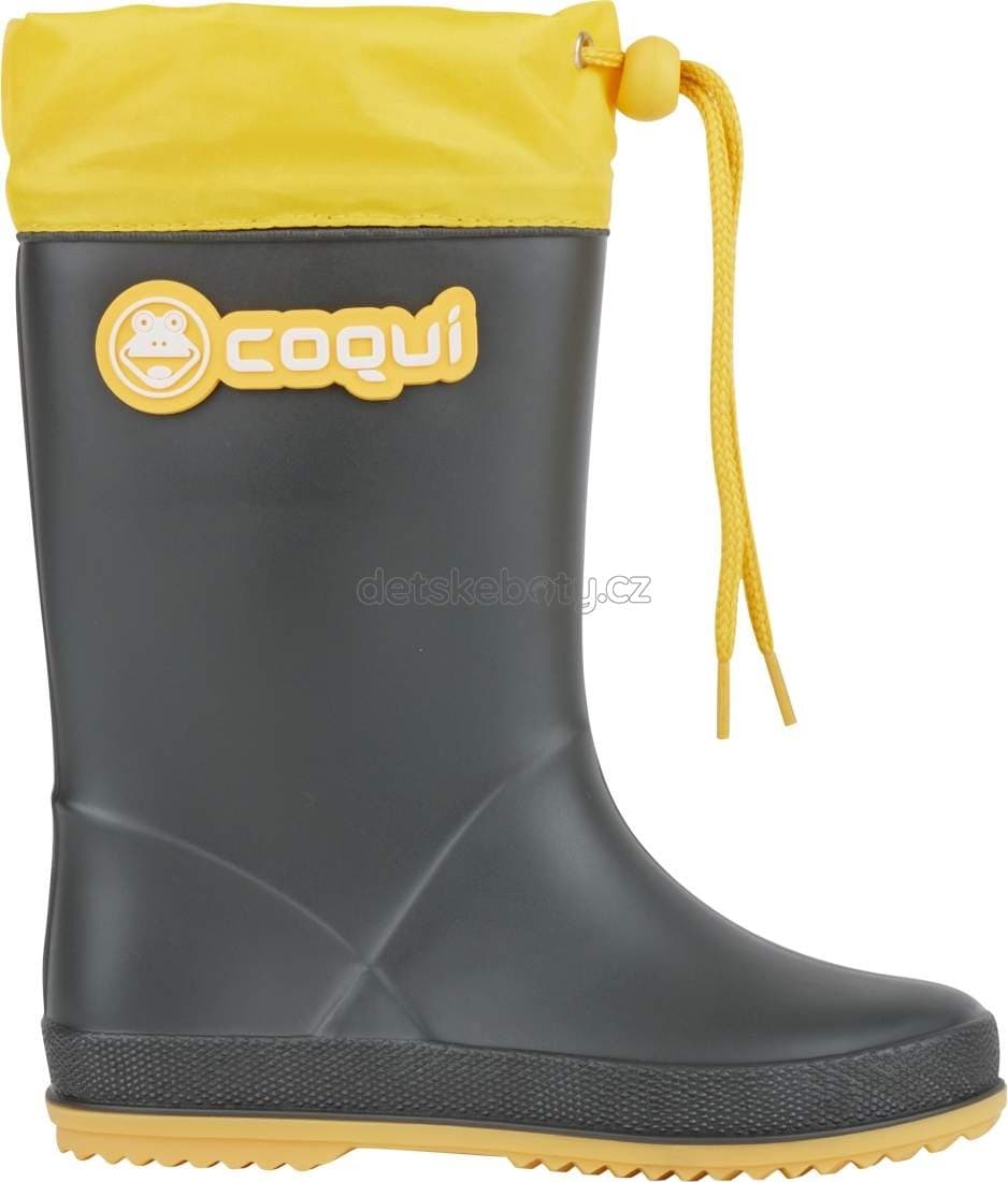 Dětské gumáky Coqui 8509 Antracit/Yellow Velikost: 30 - náhled 2