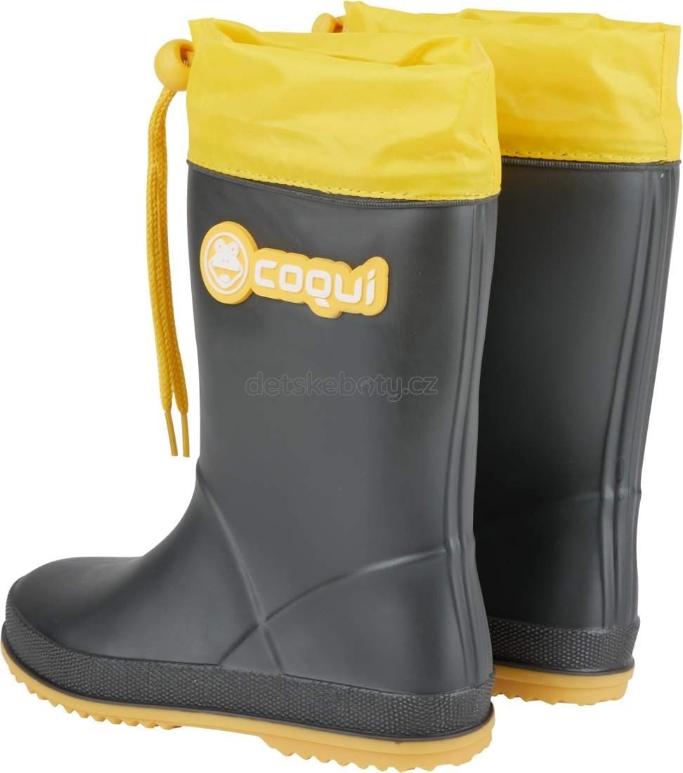 Dětské gumáky Coqui 8509 Antracit/Yellow Velikost: 30 - náhled 3