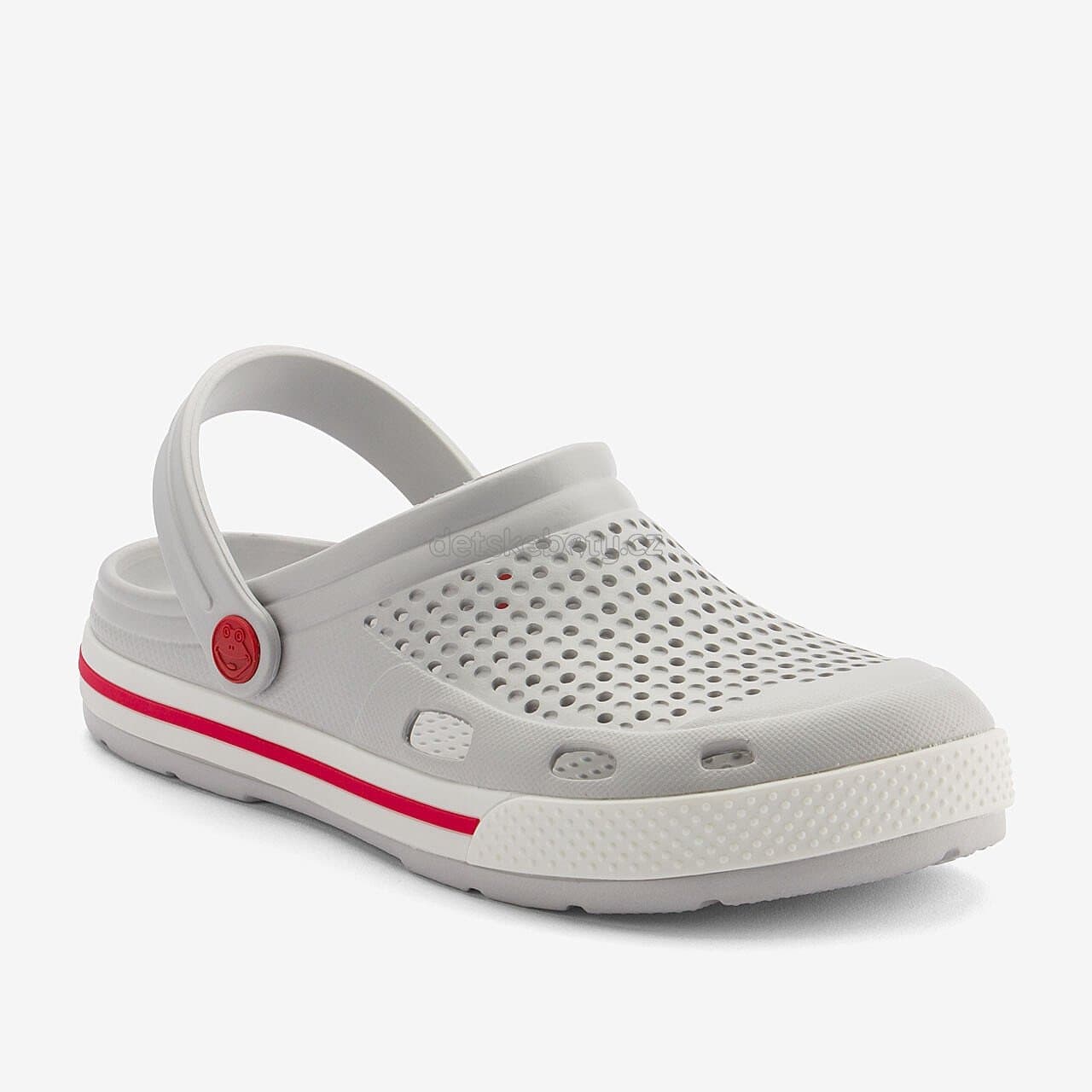 Dětské plážovky Coqui 6413 Khaki Grey/White Velikost: 36 - náhled 1