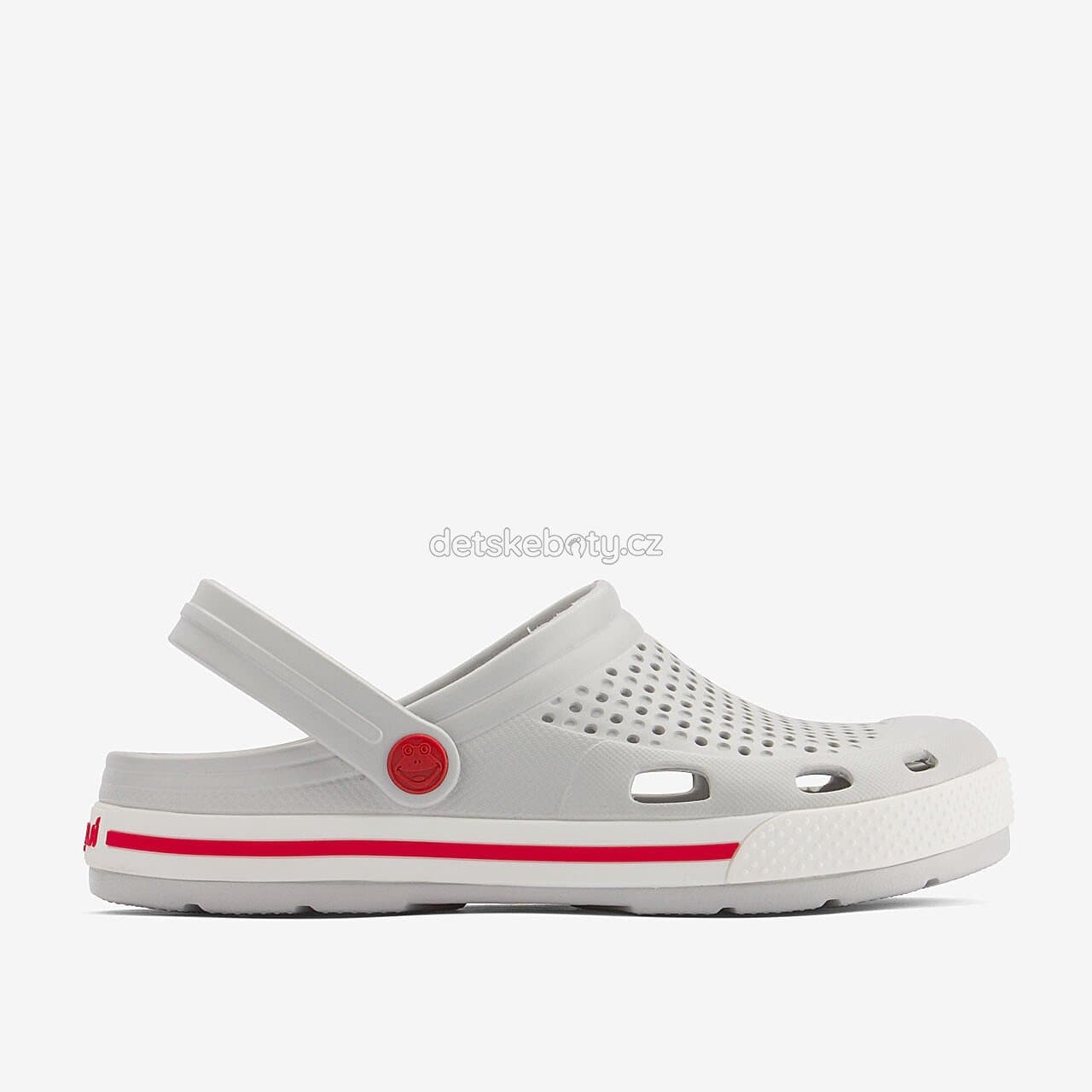 Dětské plážovky Coqui 6413 Khaki Grey/White Velikost: 36 - náhled 2