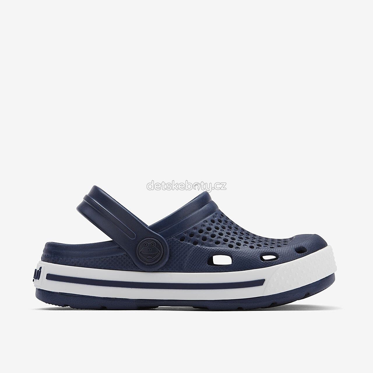 Dětské plážovky Coqui 6423 Navy/White Navy Velikost: 30-31 - náhled 2