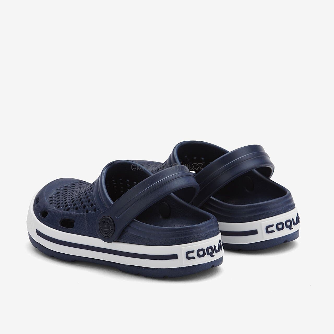 Dětské plážovky Coqui 6423 Navy/White Navy Velikost: 30-31 - náhled 3