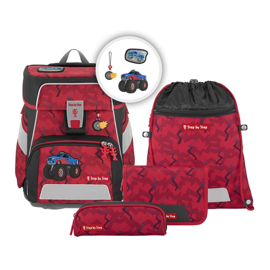 Školní aktovka SPACE pro prvňáčky - 5-dílný set, Step by Step Monster Truck Rocky, certifikát AGR - náhled 2