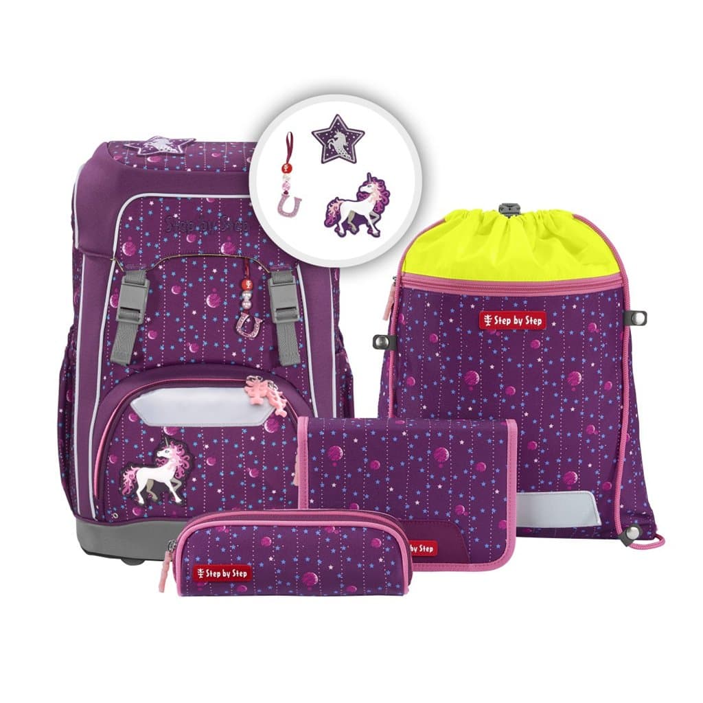 Školní batoh GIANT pro prvňáčky - 5dílný set, Step by Step Dreamy Unicorn Nuala, ce - náhled 2