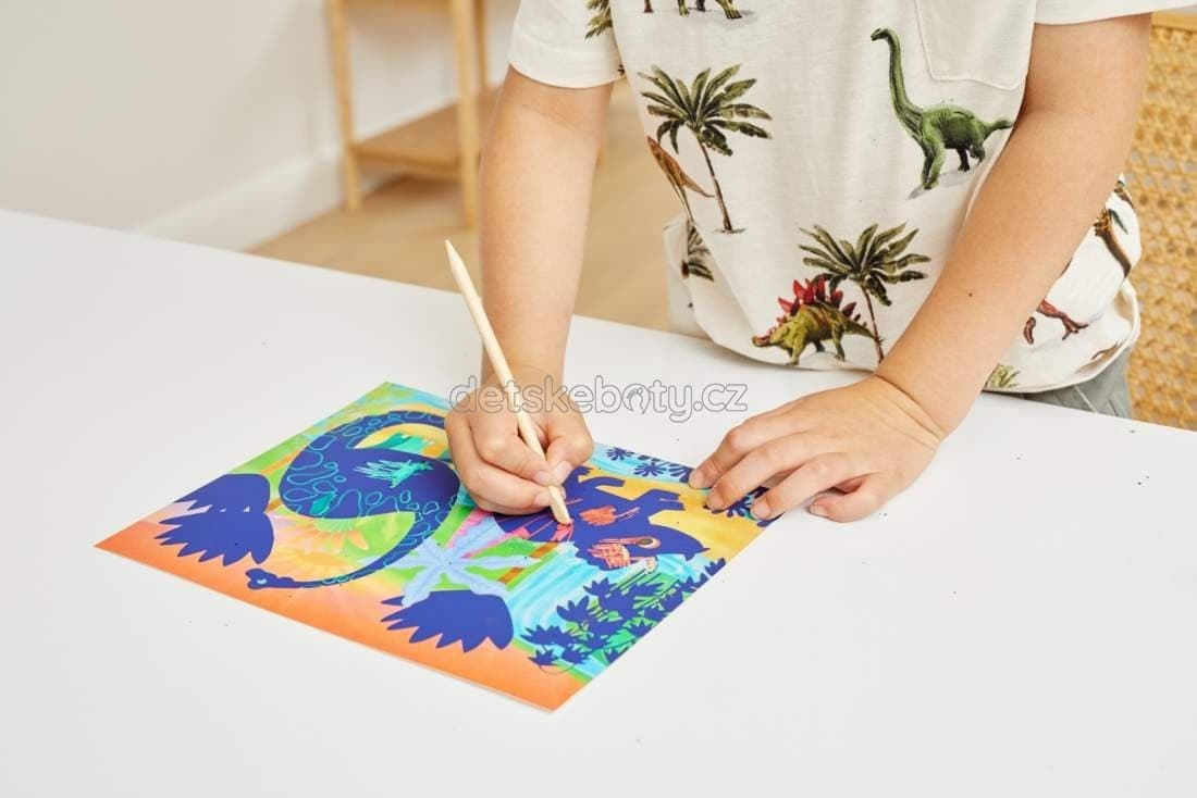 Vyškrabávací omalovánky Tiger Tribe Scratch Art - Dinosaurs - náhled 2