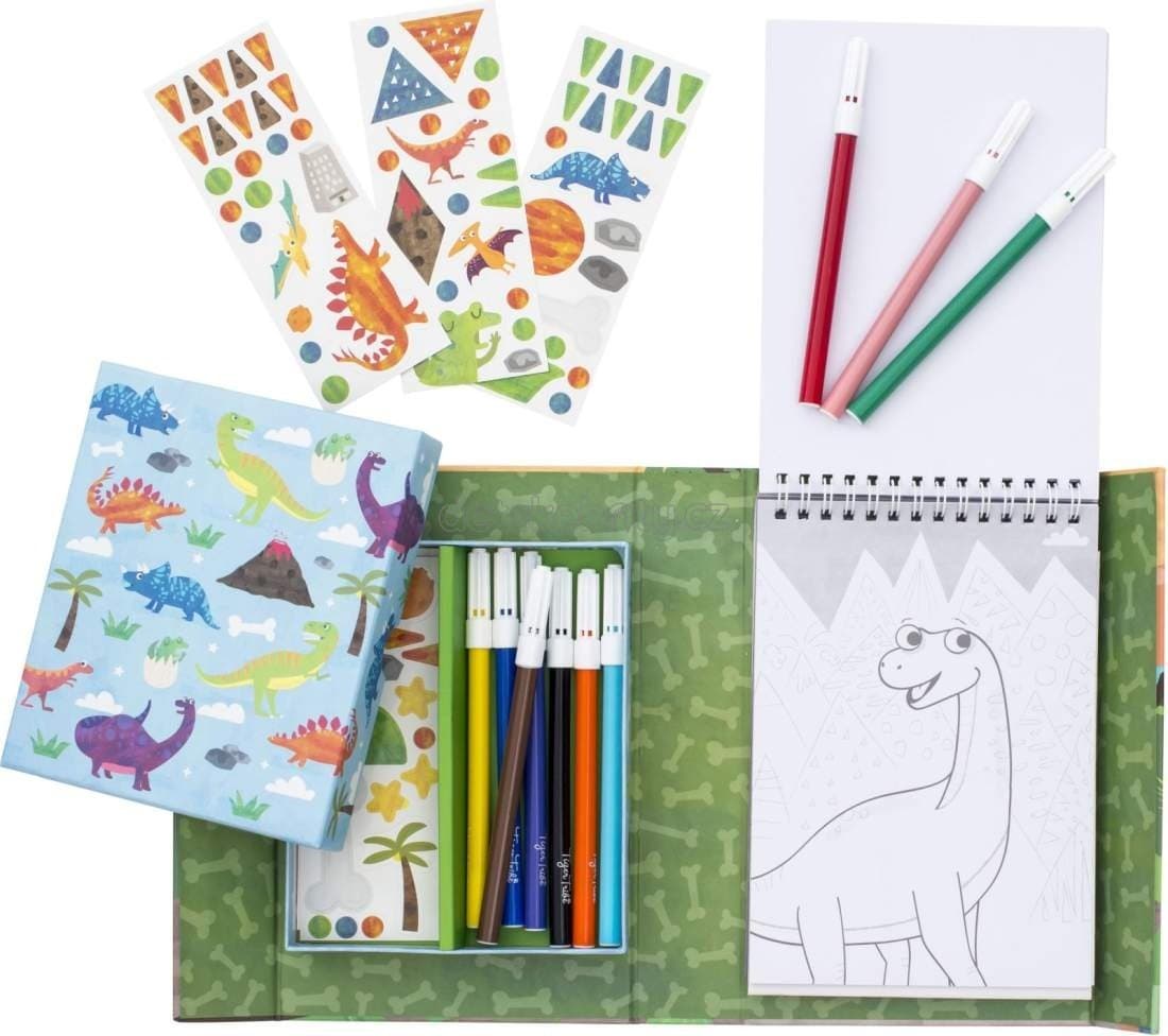 Omalovánky Tiger Tribe Colouring Set - Dinosaur - náhled 4