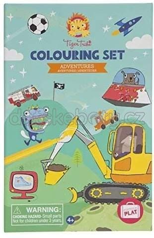 Omalovánky Tiger Tribe Colouring Set - Boys' Favourites - náhled 2