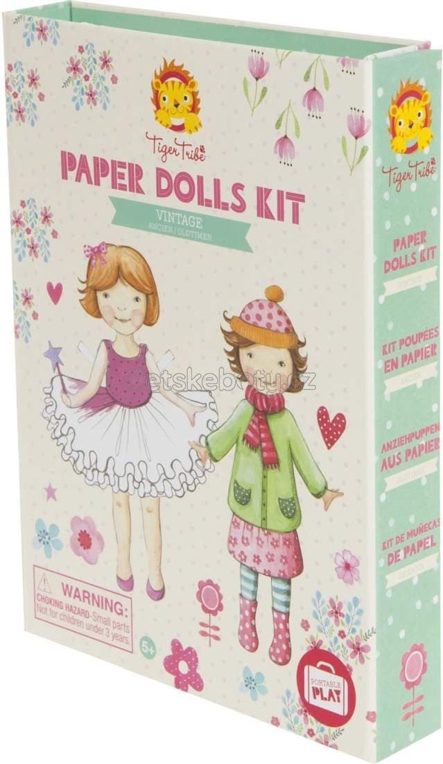 Kreativní vystřihovánky Tiger Tribe Paper Dolls - Vintage papírové panenky - náhled 2