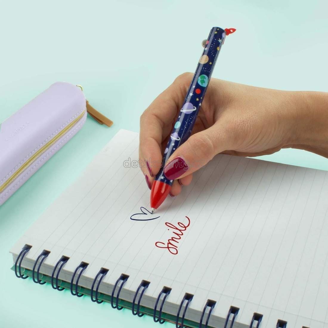 Dvoubarevná propiska Legami Click&Clack Two Color Pen- Space - náhled 3