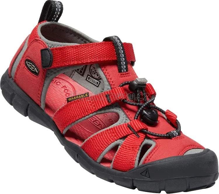 Dětské sandály Keen Seacamp II CNX youth racing red/gargoyle Velikost: 36 - náhled 1