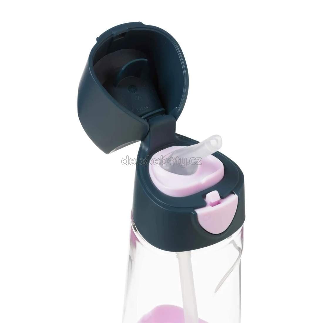 b.box 445 Lahev na pití s brčkem 450 ml - indigo/růžová - náhled 4