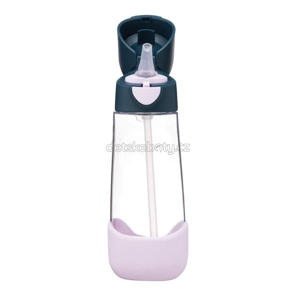 b.box 225 Lahev na pití s brčkem 600 ml - indigo/růžová - náhled 2